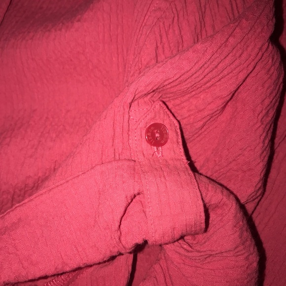 liz & co.pink stretch button up top. - Picture 5 of 6